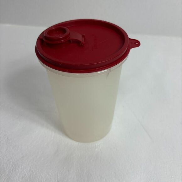 Tupperware #321 Vintage Modular Mate Container with Pour Spout Lid Red - Picture 4 of 9
